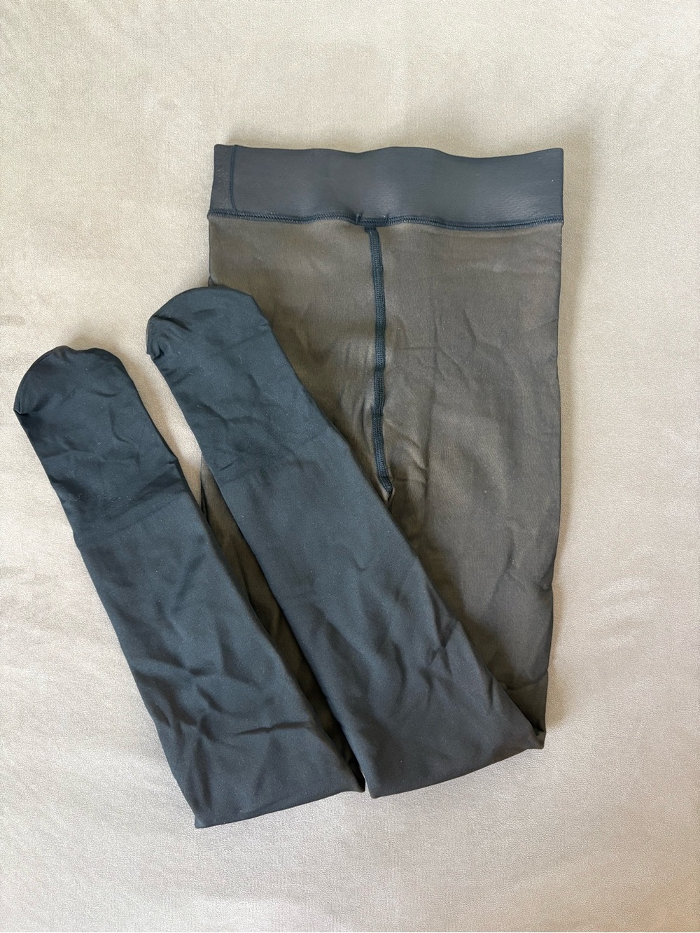 Women’s Authentic Stems Fur lined Tights - Black - Small